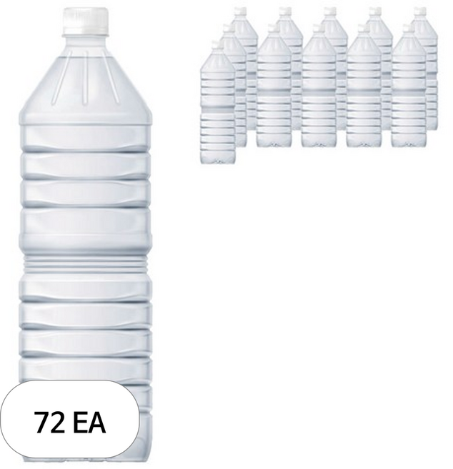 물하나 ECO 생수 무라벨, 2L, 72개