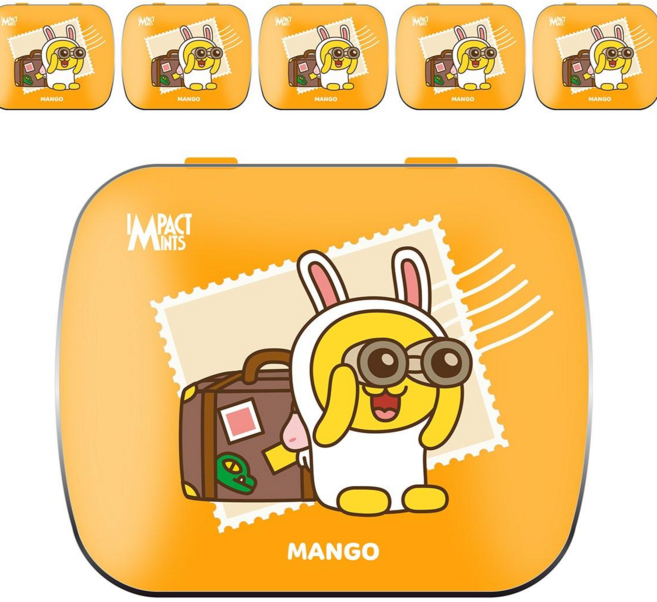 임팩트민트 카카오프렌즈 망고향 캔디, 15g, 6개