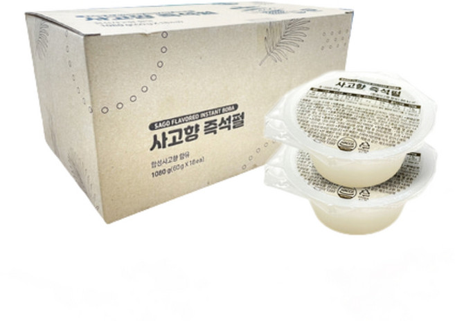 사고펄 미니펄 망고사고 타피오카펄 사고향 즉석펄(컵) 60G(18입)(소비기한:26.07.14), 단품, 1개, 18개입, 60g