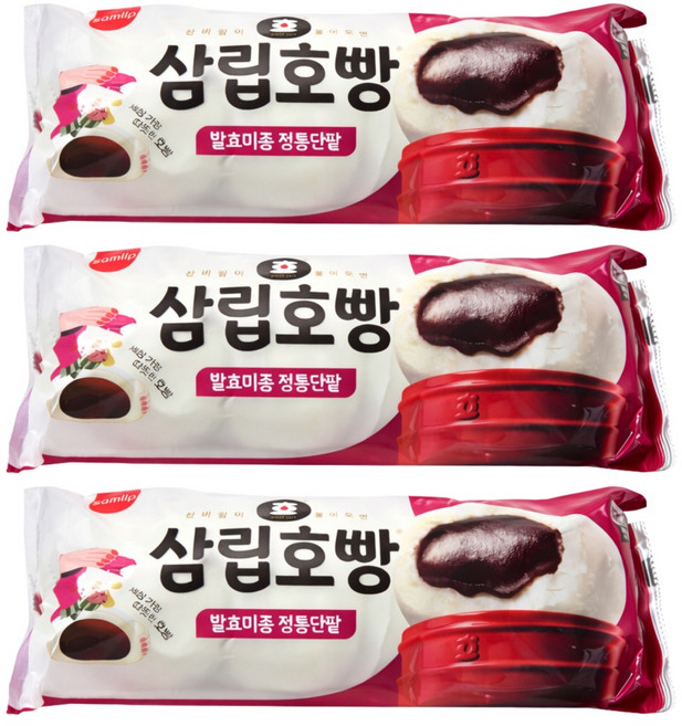 삼립호빵 단팥호빵 3봉(380g), 380g, 3개
