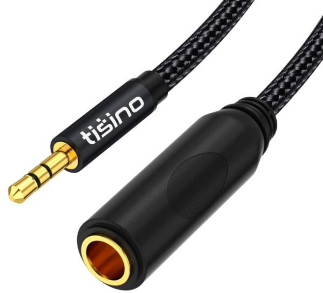 티시노 1/4~3.5mm 어댑터 헤드폰 기타 등을 위한 1/4인치 여성용~1/8인치 남성 스테레오 오디오 어댑터 - 1피트/30cm, 5 feet, 1개