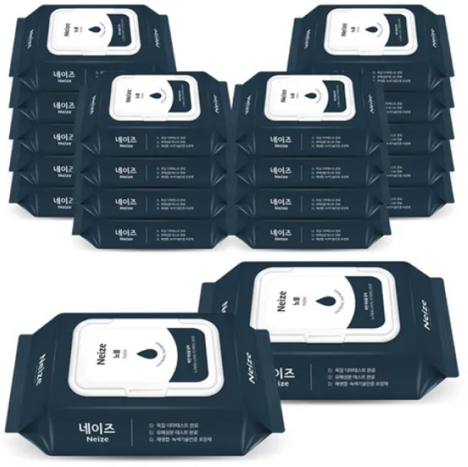 네이즈 노블 물티슈 휴대용 캡형, 20매, 20세트