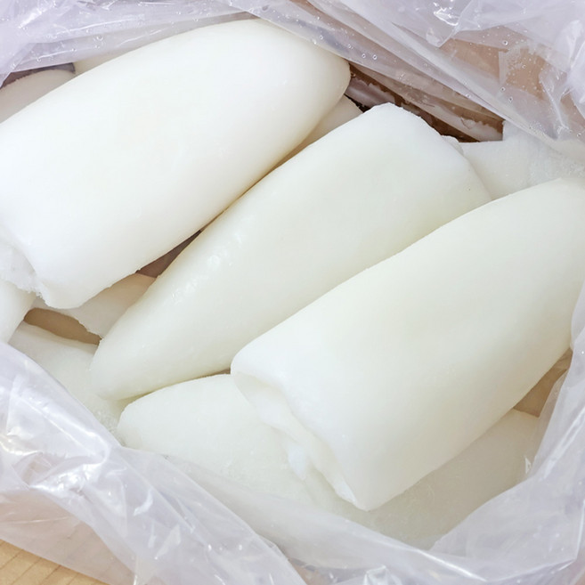 삼둥이수산 냉동 갑오징어롤 4kg 몸살 동체 3/5 5/7, 1박스