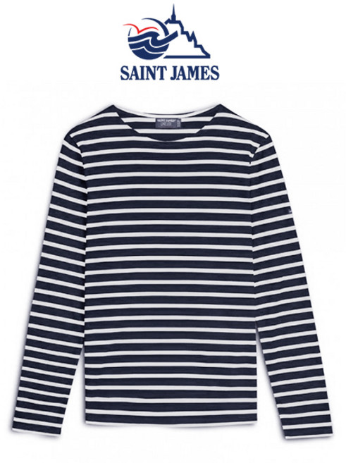 세인트제임스 밍콰이어 모던 긴팔티 마린에크루 (네이비+아이보리) SAINT JAMES