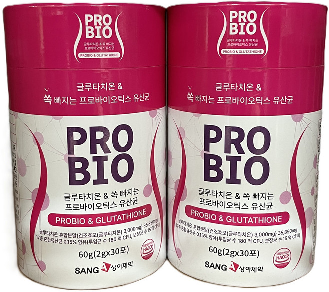 상아제약 쏙빠지는 쾌변 프로바이오틱스 유산균 글루타치온 30포, 2개