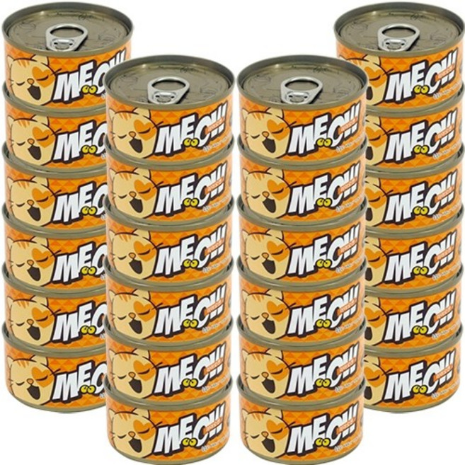 미아오캔 연어+참치 (촉촉한 그레이비타입) 24개 1박스 /고양이캔, 본상품선택, 1개