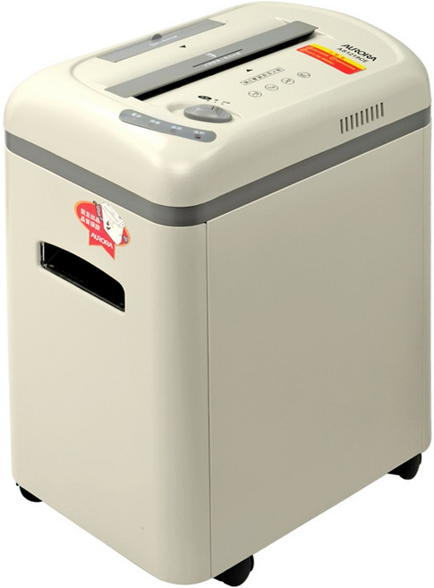 AURORA 震旦 碎段型碎紙機 12張碎紙量 可碎信用卡, 白色, AS1219CE