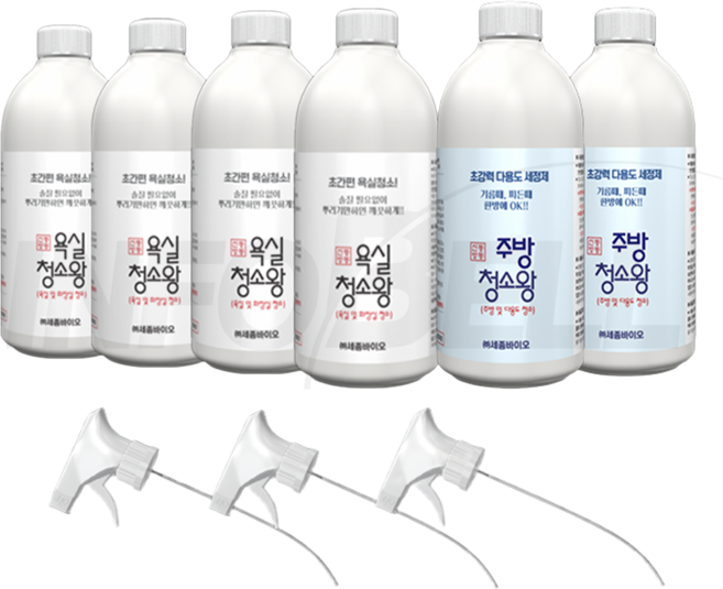 [인포벨홈쇼핑]신통방통 욕실 청소왕 화장실 찌든때 청소 혁명 박사 탱크샷 클린맘 매직크린, 6개, 500ml