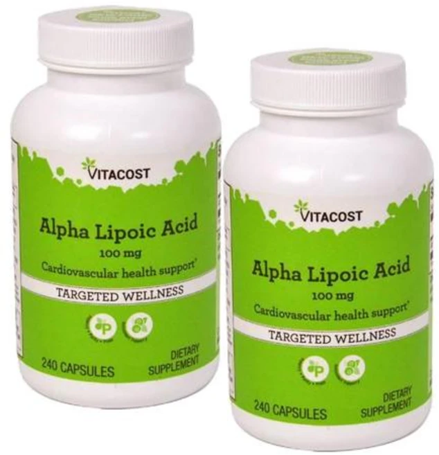 비타코스트 알파리포산 100mg 캡슐 Vitacost Alpha Lipoic Acid, 2개, 240정 - 쿠팡