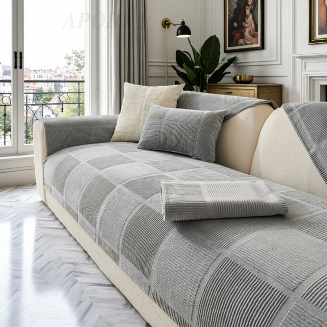 APOIO 사계절 미끄럼 방지 두께감 편안한 부드러운 극세사방석 소파패드