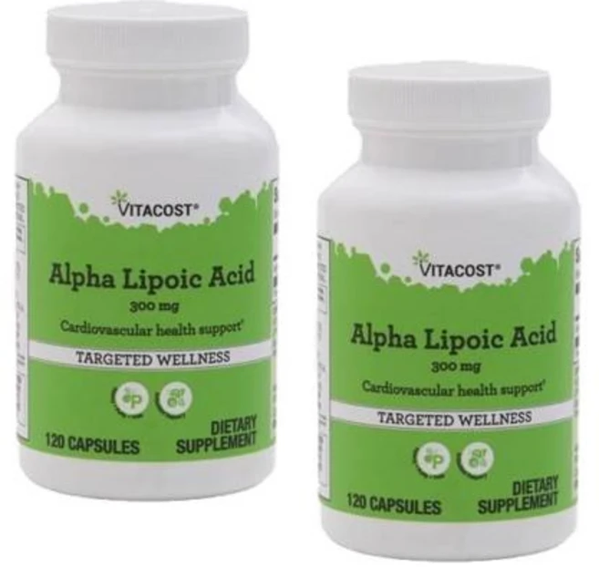 비타코스트 알파리포산 300mg 캡슐 Vitacost Alpha Lipoic Acid, 2개, 120정 - 쿠팡
