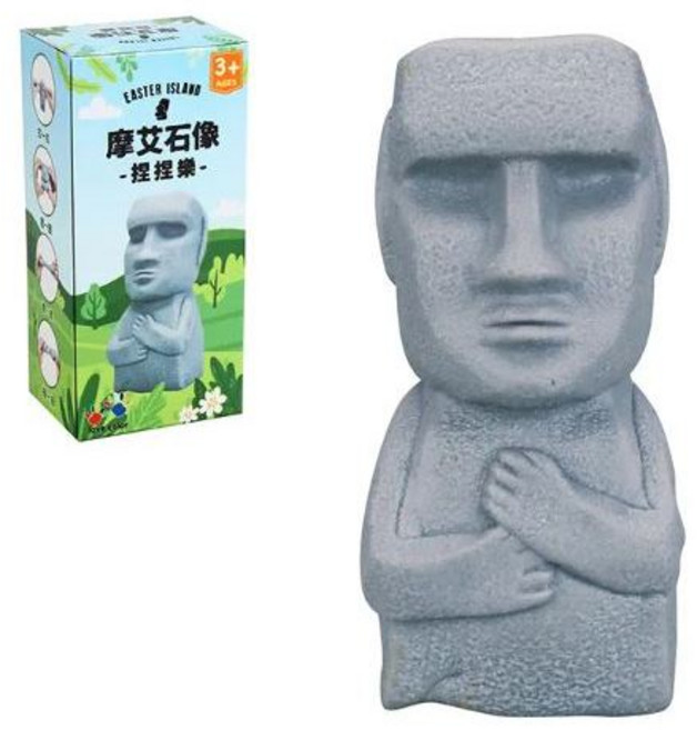 摩艾石像捏捏樂 療癒玩具, 1個