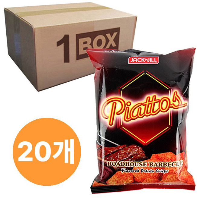 피아토스 바베큐향 감자칩 85g, 20개