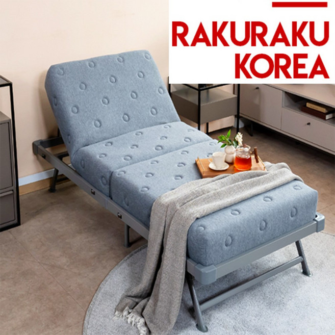 라꾸라꾸침대본사 라꾸라꾸 6:4 포켓스프링 프리미엄침대 슈퍼싱글/1인용 침대 접이식침대 [꼭 판매자명 라꾸라꾸침대본사 확인해주세요], 그레이