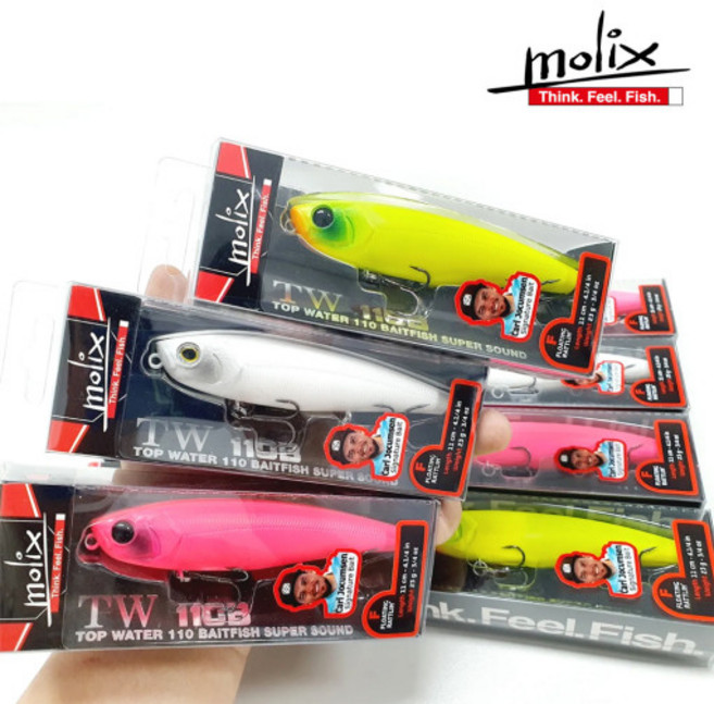 몰릭스 TW110B 탑워터 슈퍼사운드 래틀인, 37-루나 네라, 1개