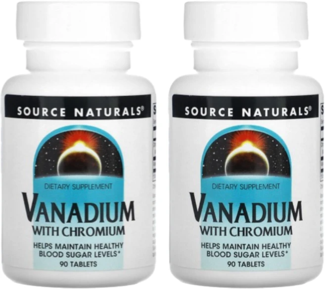 Source Naturals 크로뮴 함유 바나듐 90정, 2개 - 쿠팡
