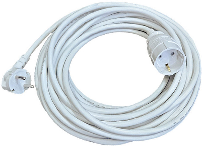 고용량1구 멀티탭 연장선 전기코드연장선 리드선 전원연결선 에어컨 캠핑 콘센트, 1개, 화이트, 2m