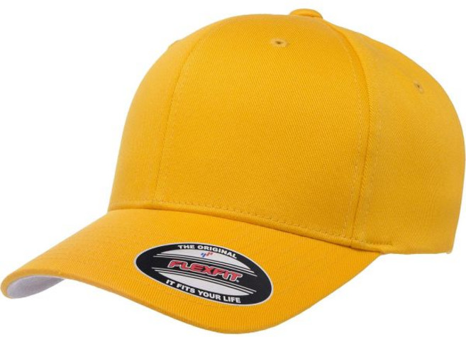 플렉스핏 남자 운동 야구 피팅 캡, Gold, Large-X-Large, 금, 1개