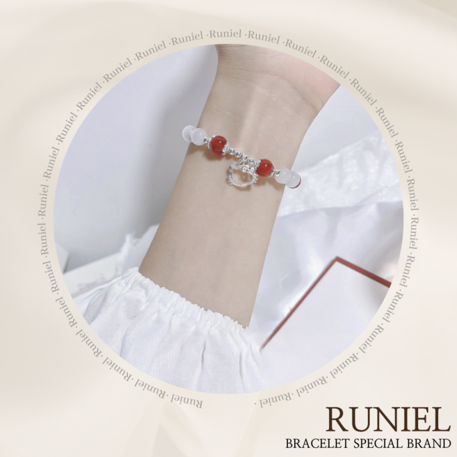 루니엘 여성 원석 팔찌 행운 소원 재물운