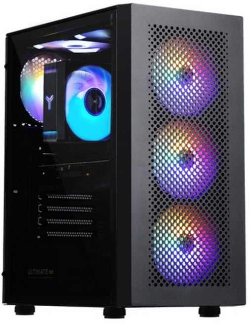 주연테크 2024 카운터 D4 라이젠5 라이젠 5000 시리즈 라데온 RX 6600, 블랙, 32GB, 4TB, WIN11 Home, D456X66W-B
