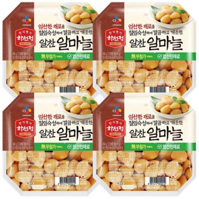 CJ 하선정 알마늘(간장숙성)380g [맛있는], 380g, 4개