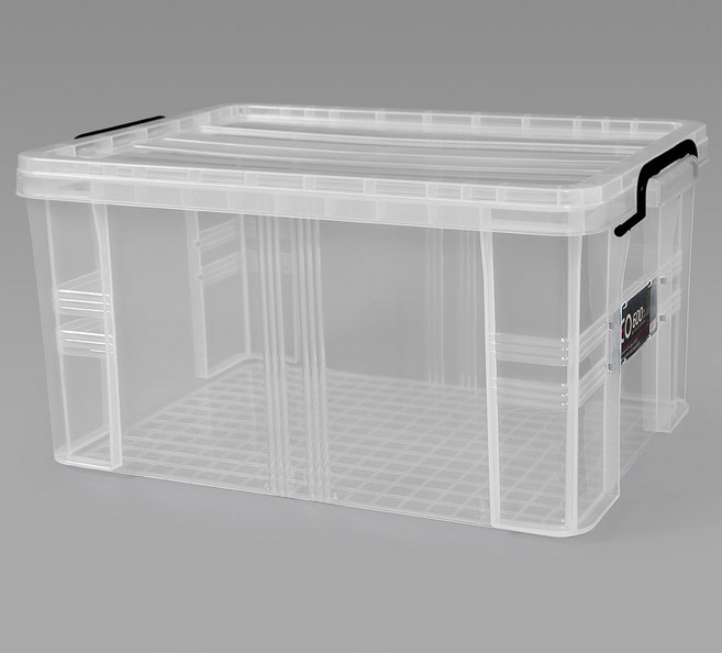 지오리빙 레오박스 다용도정리함 리빙박스 수납 공간 정리함, 투명, 1개