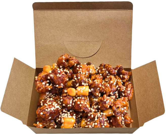 베스트박스 두꺼운 크라프트 치킨박스 (대) 닭강정 돈까스 튀김 포장상자 포장용기, 1박스, 200개