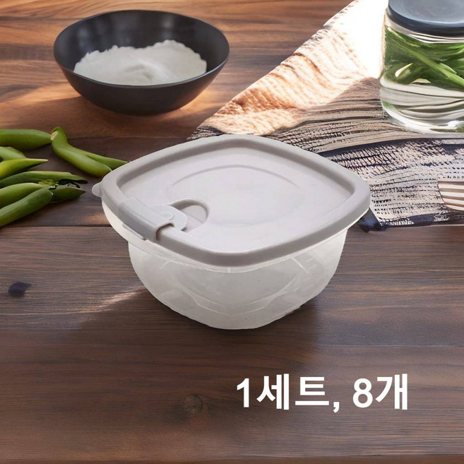 M&F 냉동밥 전자렌지용기 350ml 내열밀폐용기 8개, 1개