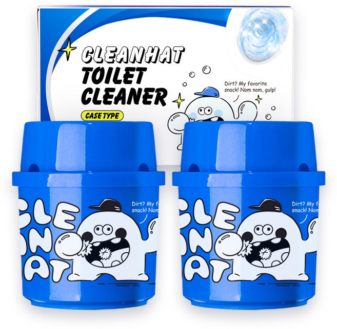 클린햇 물때 탈취에 강한 자동 변기 세정제, 2개, 200g