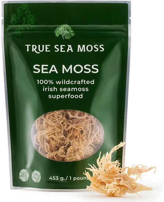 Trueseamoss 유기농 바다 이끼 전참시 건강 스무디 재료 453g Organic Sea Moss Raw, 1개 - 쿠팡