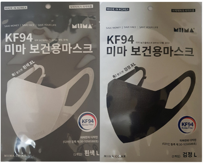 미마 보건용마스크 KF94 대형 1매-블랙 미마마스크, 1개입, 1개, 블랙