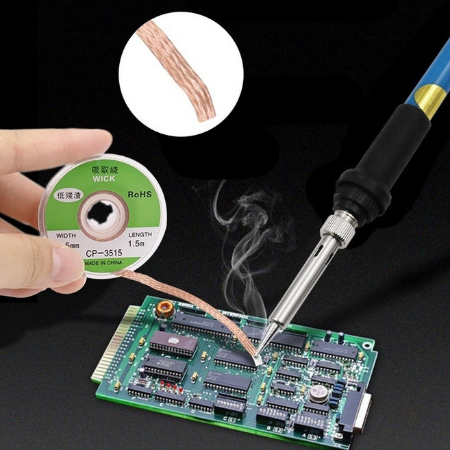 5M 디솔더링 브레이드 심지 5MM 고흡수 전자 구리 BGA PCB 수리 보수용 유지 솔더, [05] 2.0mm 3.0M, 1개