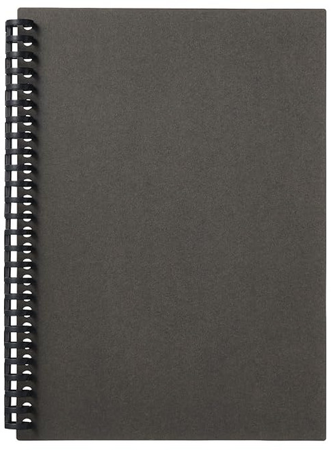 무인양품 리필노트 본체 크래프트 표지 B526 구멍 다크그레이 82913835