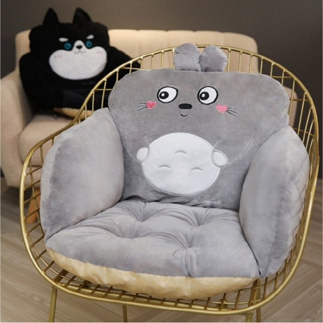 휴템 일체형 캐릭터 방석 등받이 책상 의자 패딩 방석 쿠션