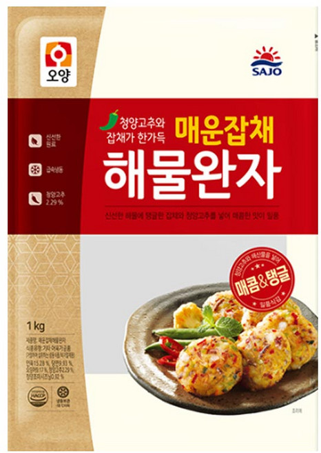 오양 매운잡채 해물완자 1kg, 1개