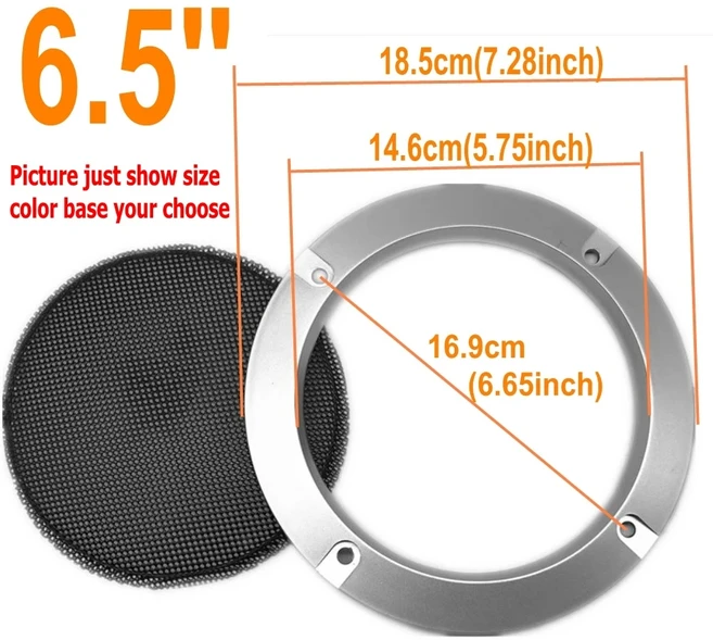 프리미엄 블랙 메쉬 스피커 그릴 가정용 오디오에 적합한 견고한 금속 인클로저 2 인치 ~ 10 쉬운 설치, 03 White, 07 6.5Inches