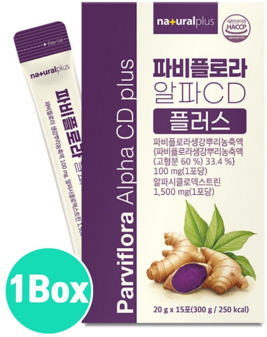 당독소제거 파비플로라 알파cd 100% 효능 파피플로라 추출물 흑생강 뿌리 액상 차 ucp1 단백질 태국산 식약청인증, 1박스