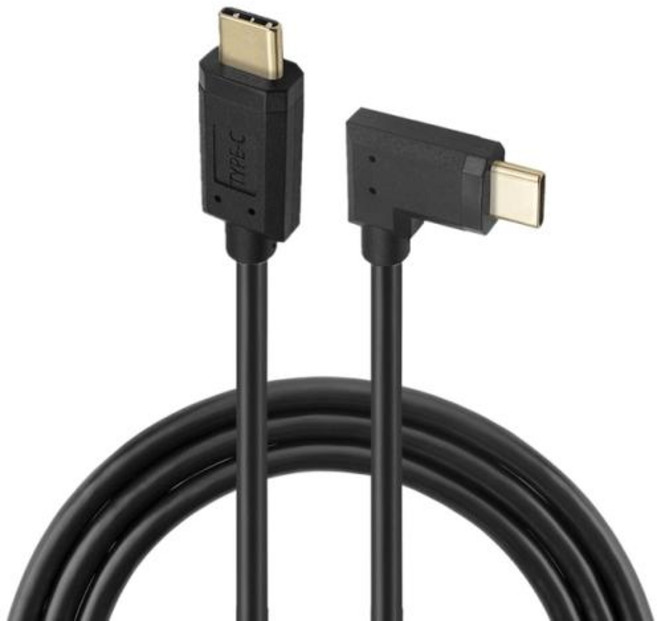 듀얼 90도 왼쪽으로 각도 USB-C 유형 C 남성 유형 C 커넥터 어댑터 4K 케이블 0.3m 1m 코드 Gen2 10Gbps, 6) UC-198-RI - 0.6m, 04 UC-198-RI_02 0.6m