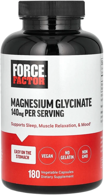 단백질 비타민 철분 마그내슘 칼슘 Force Factor 글리신마그네슘 베지 캡슐 180정(캡슐 1정당 70mg) 고루고루섭취해주세요, ForceFactor글리신마그네슘베지캡슐180정캡슐1정, 1개 - 쿠팡