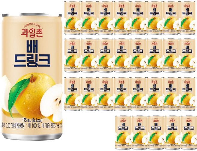 해태 과일촌 시원한배 175ml x30, 30개