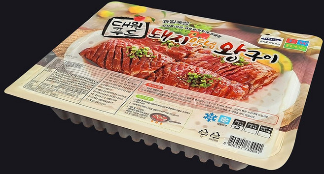 대원푸드 수제 돼지갈비 양념 목살구이 1.3kg, 4개