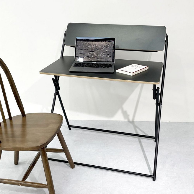 접이식 간편 다용도 폴딩책상 사이드테이블, 블랙