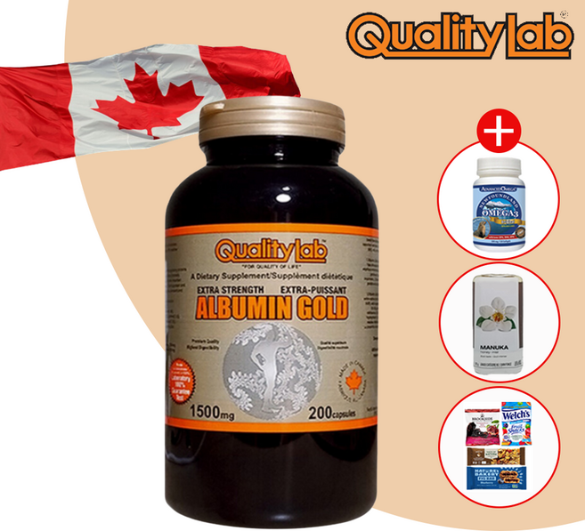 퀄리티랩 알부민골드 200캡슐 Quality lab 캐나다 albumin + 사은품, 1개, 200정