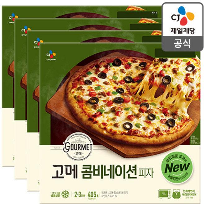 고메 클래식 콤비네이션피자 405g x 4개