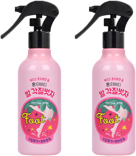 온더바디 코튼풋 발 각질벗자 풋필링 스프레이, 1개입, 2개, 240ml