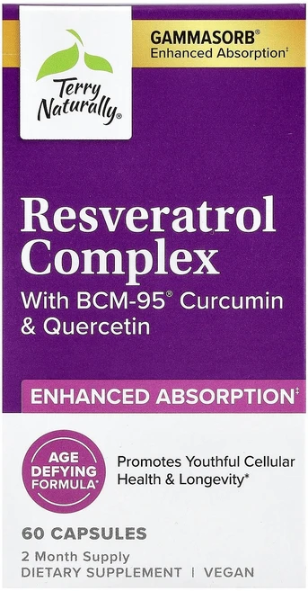 테리 내추럴리 Terry Naturally BCM-95® 커큐민 및 퀘르세틴 함유 레스베라트롤 복합체 캡슐 60정125011원산지:기타, Terry Naturally (테리 내추럴리) Natu, 1개 - 쿠팡