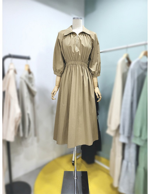 노마드 바스락 집업 허리밴딩 아노락 원피스 4S1D070