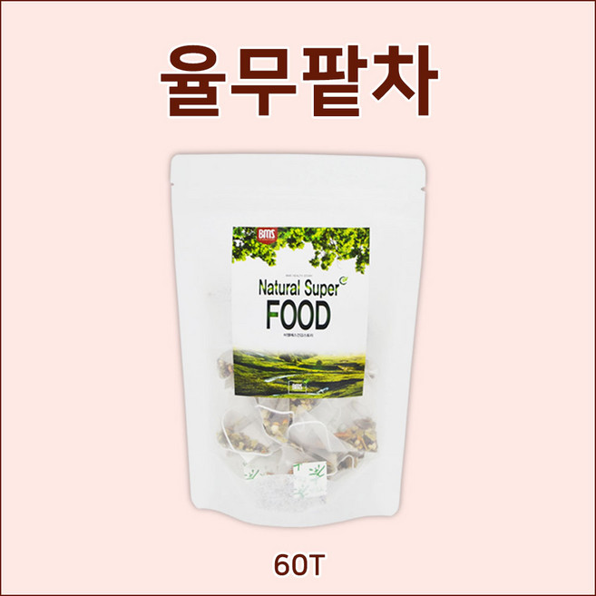 BMS 율무팥차60티백 팥 율무 비트 감귤껍질 연잎 블랜딩차 연잎 국내산 붓기도움 블랜딩티 로스팅차 건강차, 1개