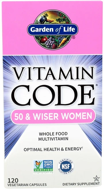 가든오브라이프 비타민 코드 50 & 와이저 우먼 베지테리안 캡슐, 120정, 1개 - 쿠팡