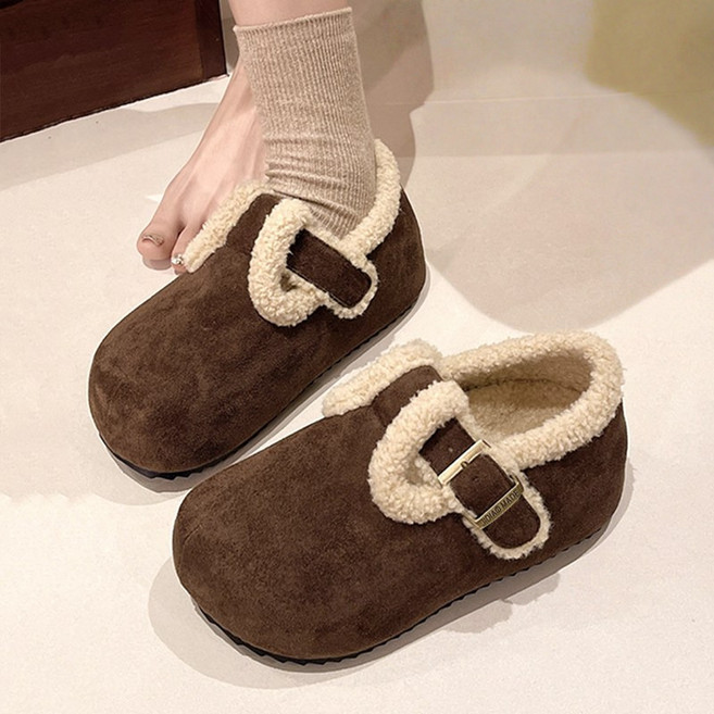 Modern Fashion 여성 발편한 털 안감 부츠 스트랩 방한 슈즈 D55